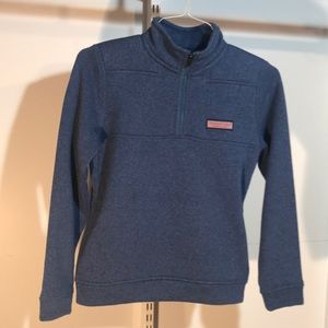 Vineyard Vines Quarter Zip Boys Sweater Fleece Shep Shirt Size M (14-16)